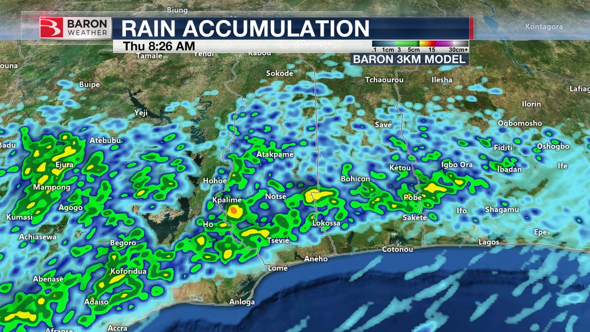 Togo Accumulation de pluie