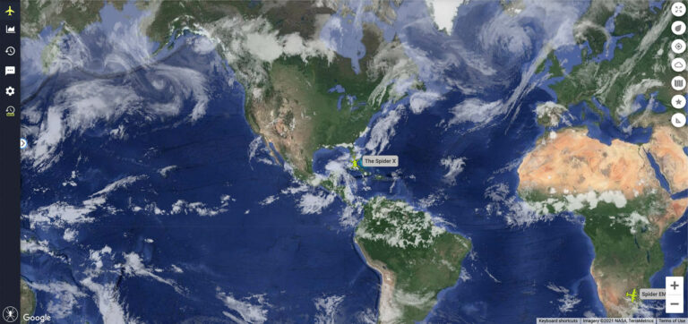 Capture d'écran de SpiderTracks Global Satellite Data